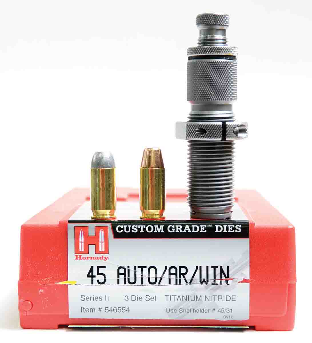 Reloading dies made for the .45 ACP work equally well for loading the .45 Super.